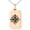 Rose, variant on Stainless Steel Aztec Unity Rune Engraved Small Rectangle Dog Tag Charm Pendant Necklace
