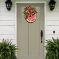 thumbnail image 2 of Spring Pastoral Decorative Wreath Tulip Rose Flower Tree Leaves Holiday Wreaths for Front Door, 2 of 8