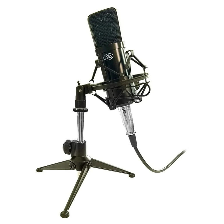 Cascha Studio XLR condenser microphone set with table stand, microphone  spider, cable and wind protection