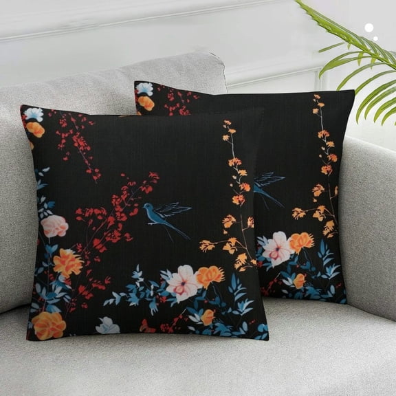Acheng Carnation Flower- Throw Pillow Covers 2pcs Throw Pillow Cushion Cases Decoration for Couch Sofa Pillow Covers fundas para cojines de sala Cute Throw Pillows Covers for Bed Home Decor White