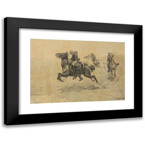 Charles Schreyvogel 14x11 Black Modern Framed Museum Art Print Titled - My Bunkie