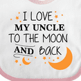 thumbnail image 4 of Inktastic I Love My Uncle to the Moon and Back Boys or Girls Baby Bib, 4 of 4