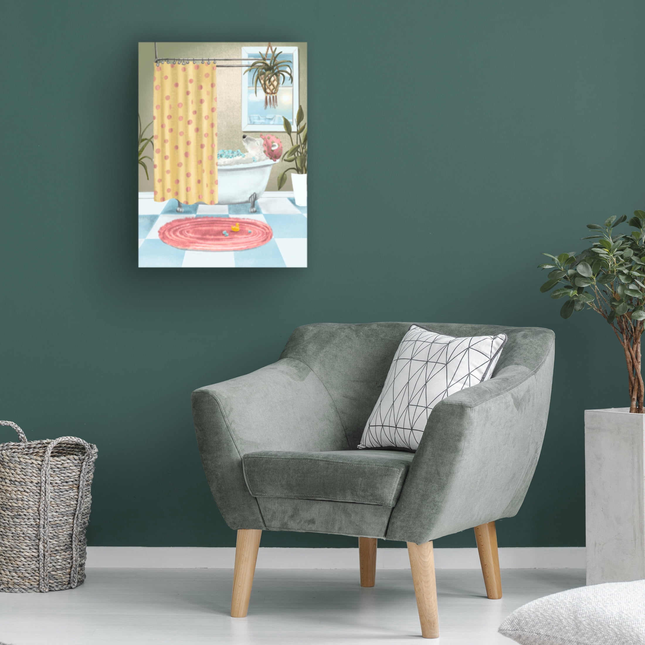 Canvas Wall Art - Christine Rotolo 'Arctic Animal in Tubs Polar Bear 1' Wall Art for Living Room, Bedroom, or Office Décor by Trademark Fine Art - 18 x 24 Inches