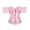 Pink, variant on GPOECD Corset Tops For Women Halloween Solid Court Style Lace Up Boned Overbust Waist Cincher Bridal Bodyshaper For Wedding Shapewear For Women,Green,S
