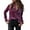 Purple, variant on Winter Fall Womens Tops Blouse Velvet Long Sleeve Button Pocket Shirt Top Casual Shirts