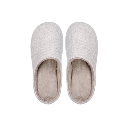 

SIMANLAN Unisex Casual Home Shoe Cozy Fuzzy Winter Warm Slippers Indoor Breathable Slip On Beige 36-37