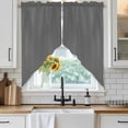 thumbnail image 4 of Pure Dark Grey Kitchen Window Curtains, Swag Curtains Valance for Bedroom Living Room Bathroom, Simple Solid Color Rod Pocket Window Treatment Curtain Block Drapes 2 Panels 28"x36", 4 of 9