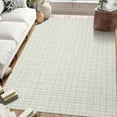 thumbnail image 7 of Yesurprise Modern Checkered Area Rugs - 5'x7' Washable Area Rugs, Non-Slip, Non-Shedding, Light Gray, 7 of 7