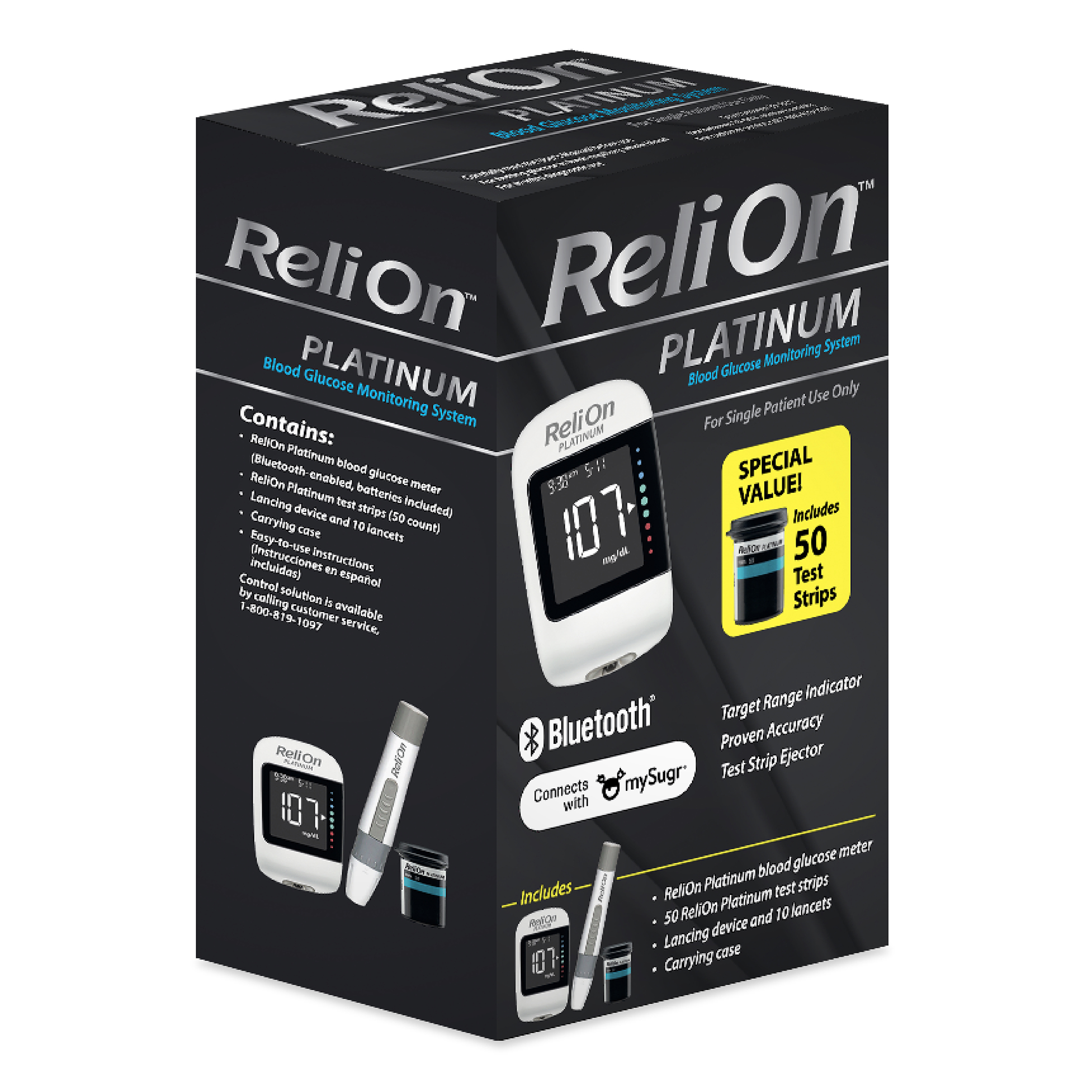 ReliOn Platinum Bluetooth Blood Glucose Meter Kit photo 8