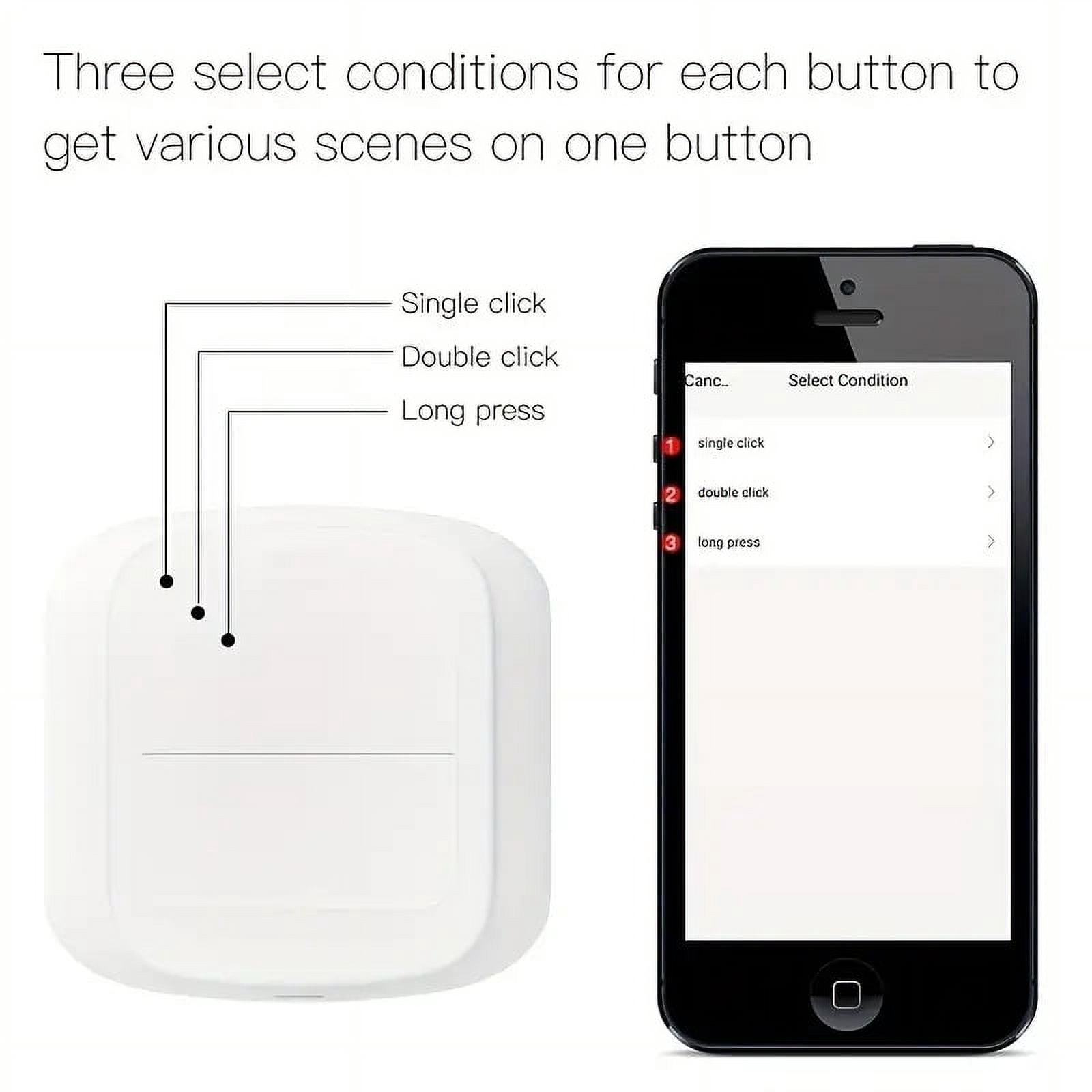 WiFi Smart Light Switch, 2 Gang No Screw Panel Smart Life/Tuya App Wireless Remote Control Wall Switch Timer for Lights