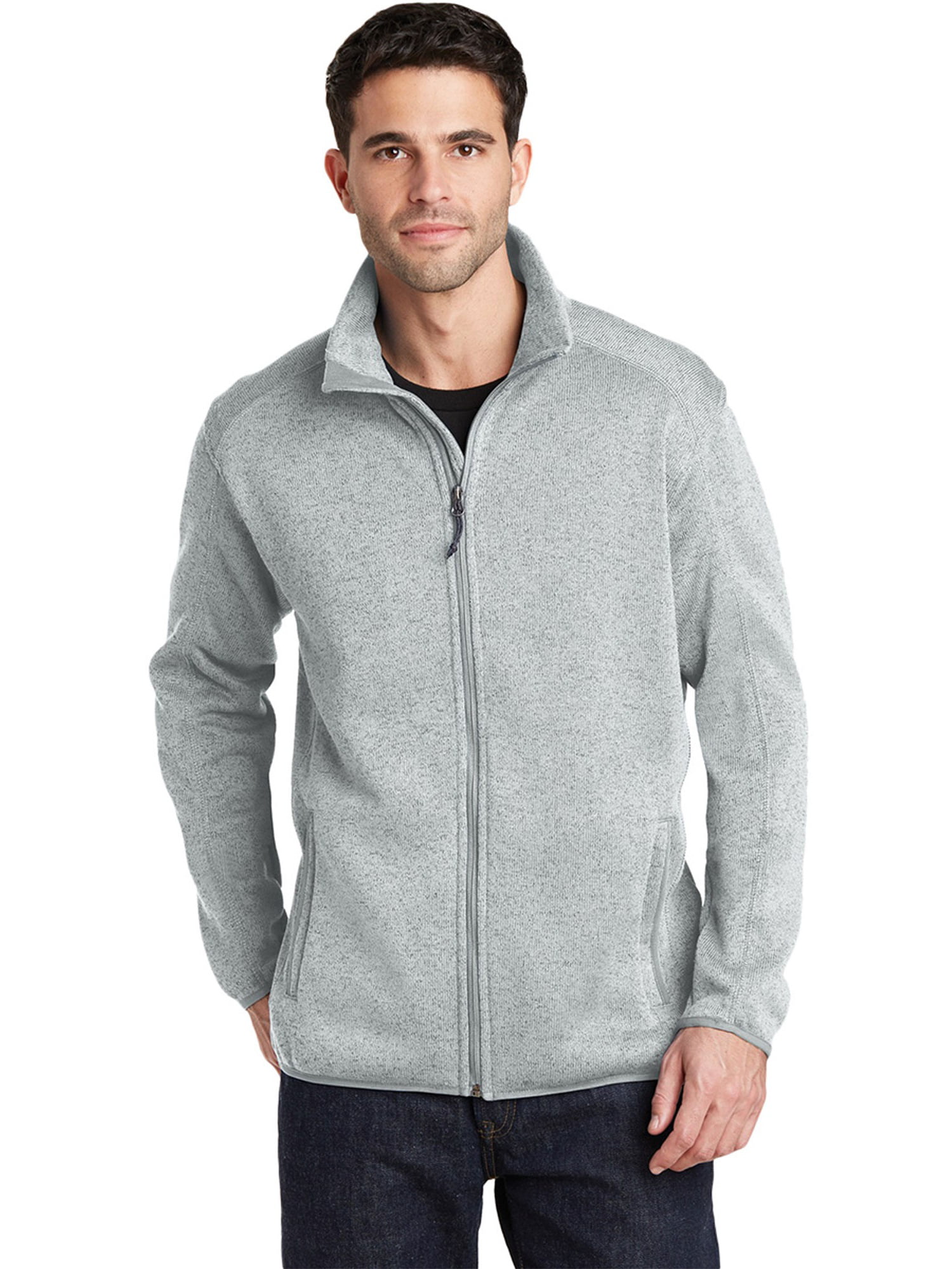 Port Authority Men's Sweater Fleece Jacket - Walmart.com