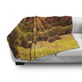 thumbnail image 2 of Greece Soft Flannel Fleece Throw Blanket, Meteora Monasteries in Greece Architecture Tourist Attractions, Cozy Plush for Indoor and Outdoor Use, 70" x 90", Earth Yellow and Mustard, by Ambesonne, 2 of 5
