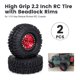 thumbnail image 3 of Rueda 2 piezas alto agarre 2.2 Pulgadas RC Aleado de Goma Beadlock Rims de actualización de la rueda piezas de actualización para traxxas hsp redcat rc4wd axial scx10 d90 hpi rc, 3 of 7