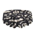thumbnail image 5 of Spooky Halloween Icons Pattern Round Tablecloth 60"x60",Wrinkle Wipeable Table Cloth for Kitchen Dining Room Picnic Patio Party, 5 of 6