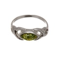 thumbnail image 3 of Green Amber Ring, Sterling Silver and Baltic Amber Ring, 3 of 7
