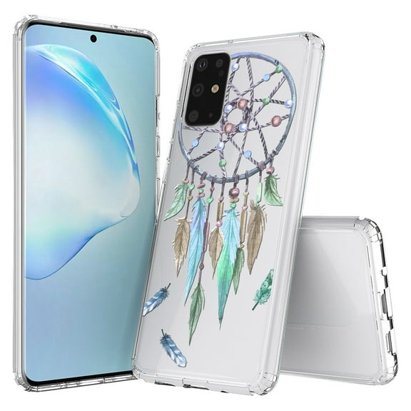 Aquaflex Transparent Clear Flexible Shock Absorbing Phone Case Cover Suitable for Samsung Galaxy S20  6.7" - Vivid Dream Catcher