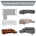 thumbnail image 6 of L Shape Sofa Slipcover Reversible Sectional Couch Cover Chaise Lounge Cover Furniture Protector Cover,Large Size,Brown, 6 of 10