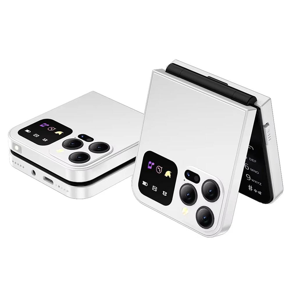 Mini Flip Phone 2.4-inch Screen Dual SIM Dual Standby Type-C Foldable Phone