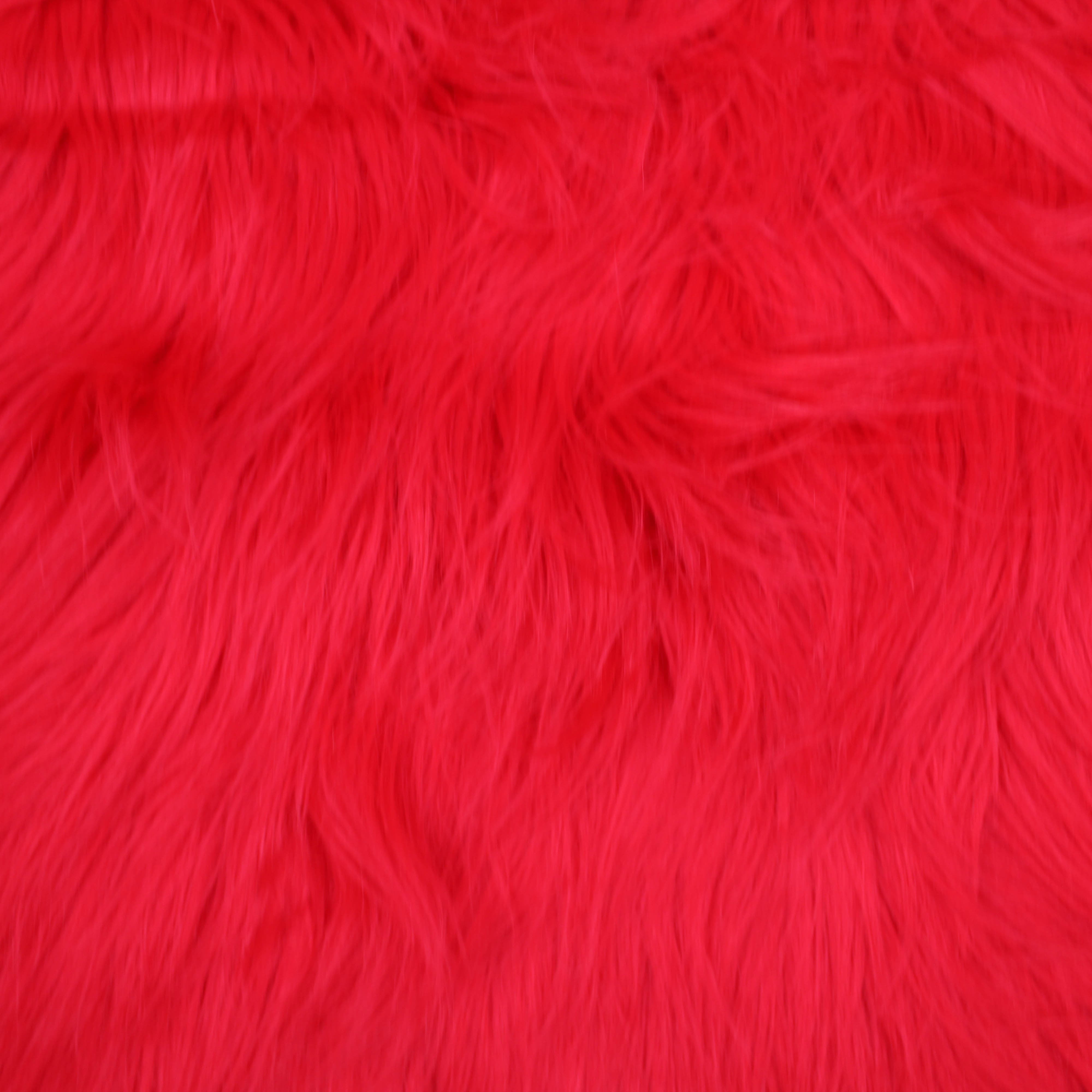  Faux Fur Fabric Long Pile Sparkling Tinsel RED / 58 Wide/Sold  by The Yard : Arts, Crafts & Sewing