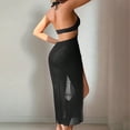 thumbnail image 5 of Yangnuo Womens Sexy Cutout High-Slit Lingerie Dress Women's Sleeveless Solid Color Metallic Ring Suspender Dress Lingerie, 5 of 5