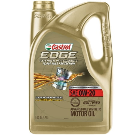 (3 Pack) Castrol EDGE Extended Performance 0W-20 Advanced Full Synthetic Motor Oil, 5