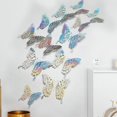 thumbnail image 1 of 12pcs Paper Butterfly Wall Stickers Decorations, 3D Hollow Three-dimensional Simulation Decoration For Living Room, 1 of 4
