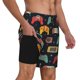 thumbnail image 2 of Balery Retro Video Game Bañador para hombre, shorts de playa de secado rápido con entrepierna y forro de compresión-X-Large, 2 of 6