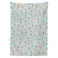 thumbnail image 3 of Ambesonne Cartoon Tablecloth Rectangular Table Cover, Floral Pattern Polka Dots, 60"x90", Multicolor, 3 of 4
