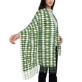 thumbnail image 4 of Sigee Light Green Squares for Scarf for Women Winter Warm Scarfs with Fringe, 4 of 8