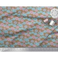 thumbnail image 2 of Soimoi Modal Satin Fabric Artistic Floral Print Sewing Fabric Yard 42 Inch Wide, 2 of 3