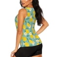 thumbnail image 3 of Haiem Lemons Chamomile Flowers And Leaves Workout Tank Tops for Women, Athletic Sports Slim-Fit Tank Tops, Compression Sleeveless Dry Fit Shirts,Athletic Shirt-XX-Large, 3 of 9