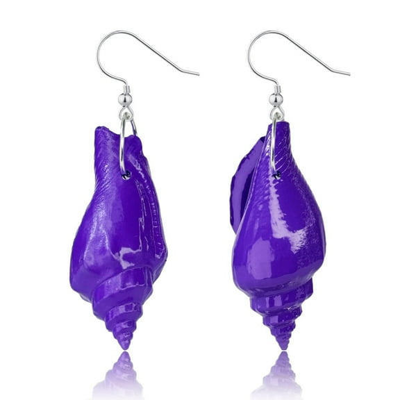 Purple Conch Shell Earrings,Ursula Theme, Lightweight  Eardrop for Women