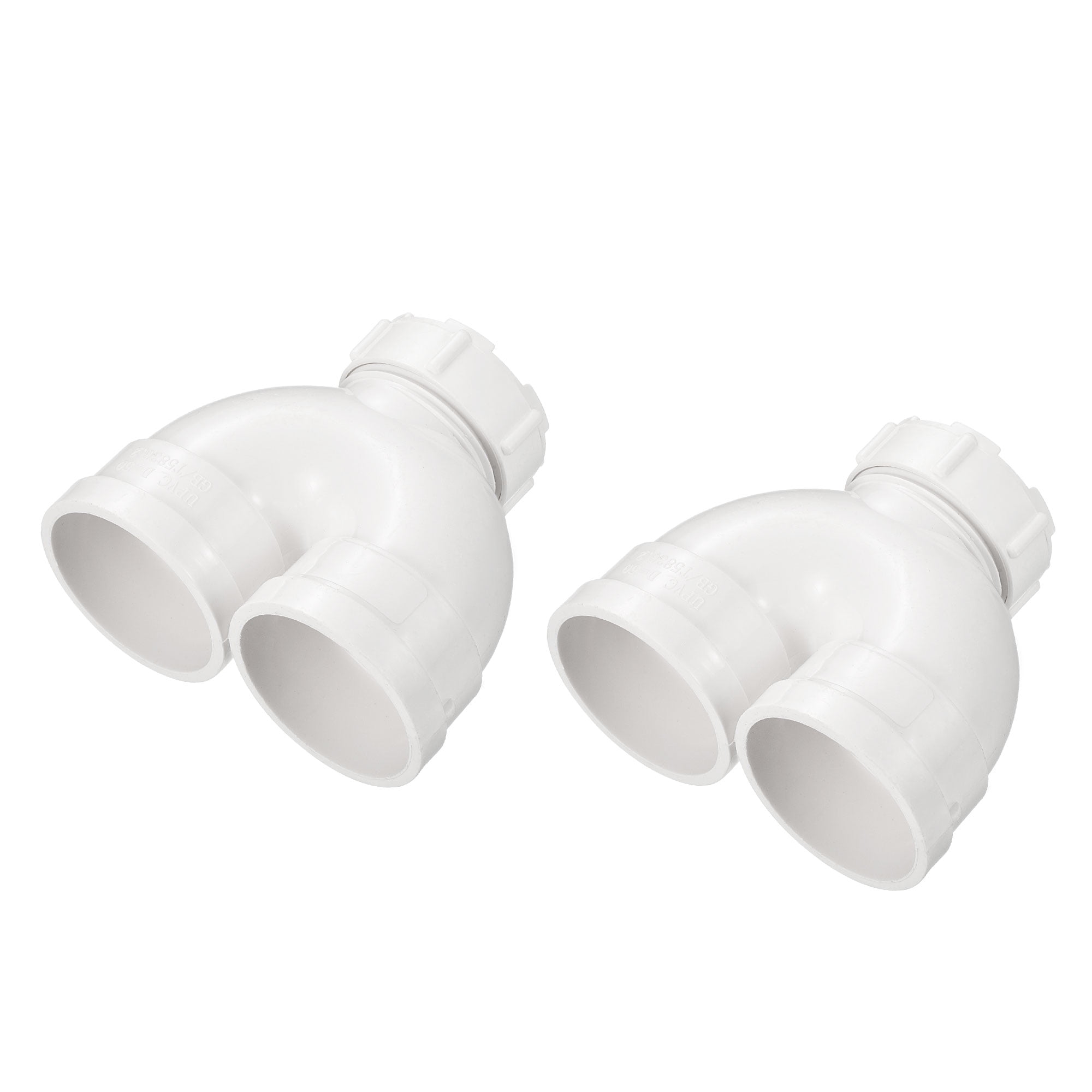 Uxcell 50mm ID U Shaped PVC Water Pipe Elbow Fitting Adapter with