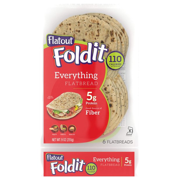 FLATOUT Flatbread Foldit EVERYTHING (1 Pack of 6 Foldits) Walmart