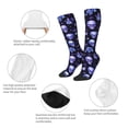thumbnail image 3 of Naloa Skull flower leaf purple Thigh High Socks Extra Long Stretchy Sock Women Over Knee High Opaque Stocking Daily Wear, 3 of 6