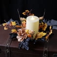thumbnail image 7 of BESEW7 Halloween Wreath, Fall Garland Decor with Maple Leaves and Vine for Candle Holder, Farmhouse Table Centerpiece for Mantel Door Wall Window, 7 of 7