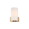 thumbnail image 3 of Possini Euro Design Ludlow Modern Wall Light Sconces Set of 2 Burnished Brass Hardwire 4 1/2" Fixture White Glass for Bedroom Bathroom Vanity Reading, 3 of 8