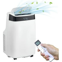 Lumiparty 10000BTU Portable Air Conditioner with Remote Control, 3-in-1 Free Standing Cooling AC Unit with Fan & Dehumidifier, 24H Timer, 3 Speed, Auto Swing, up to 450Sq.ft, for Home Office, White