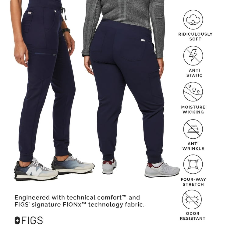 FIGS Zamora Jogger Style Scrub Pants for Women - Navy, Medium