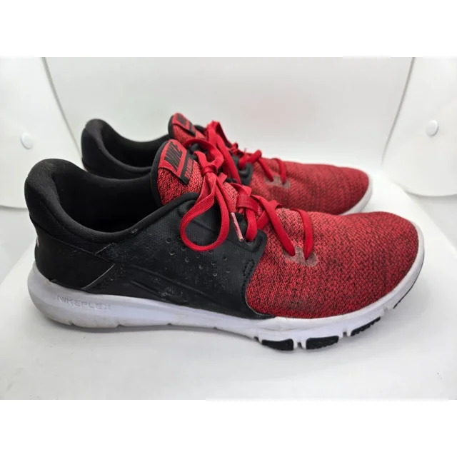 Ni - ke Ni - ke Flex Control 3 Shoes Men's 10 Red Black Athletic Running Training Sneakers
