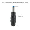 thumbnail image 2 of Uxcell DC Power Converter,Male to Female Adapter Connector 1.77" x 0.49" Black, 2 of 3