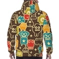 thumbnail image 3 of Bingfone Robot and Monsters Men's Drawstring Hoodie Long Sleeve Pocket Sweatshirts-3X-Large, 3 of 6