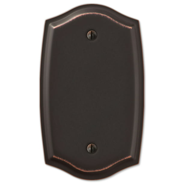 Single Blank Switch Plate Cover Rocker Toggle Light Wall Oil Rubbed Bronze Com - Oil Rubbed Bronze Blank Wall Plate