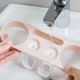 thumbnail image 3 of Yuarrent Juego de soporte para de dientes, dispensador automático multifunción, a prueba de polvo, montado en la pared, accesorios de Almacenamiento y organización del hogar Rosado, 3 of 6