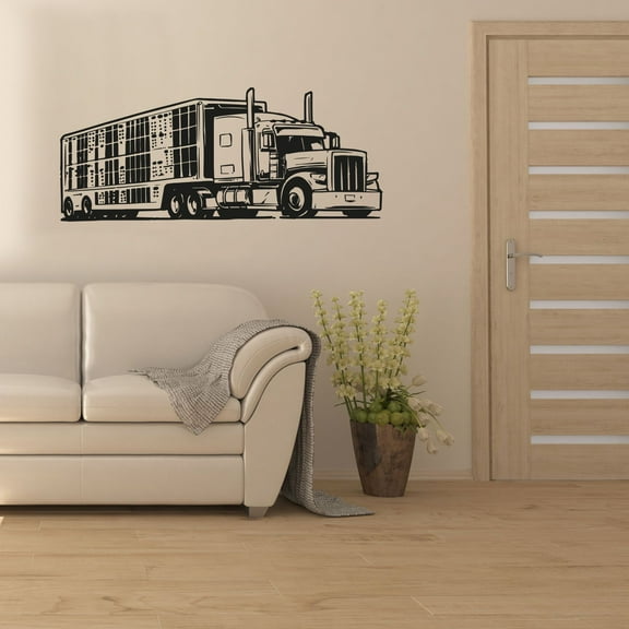 Transport Truck Trucks Monster Truck Toy Cars Vehicle Wall Sticker Art Decal for Girls Boys Room Bedroom Nursery Kindergarten House Fun Home Decor Stickers Wall Art Vinyl Decoration Size (6x10 inch)