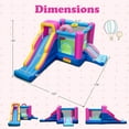 thumbnail image 3 of Costway Inflatable Bounce House with Slides, Jumping Area, Climbing Wall, Basketball Hoop, 3 of 10