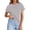 Light Gray #123, variant on WULMLEO Women's Casual Cotton T-Shirt Rolled Cuff Short Sleeve Tops Lightweight Summer Top for Beach Trips Errands Yellow M
