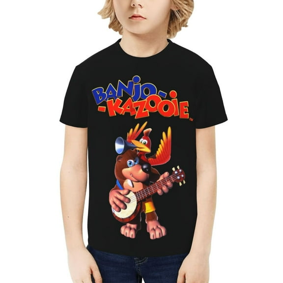 Banjo-Kazooie Kids T-Shirt 3d Printed Graphic T-Shirts Boys And Girls Short Sleeve Shirts For Youth Kids X-Small