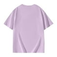 thumbnail image 5 of MUXiin Girls Back To School Clothes,First Day of Pre School Shirt Kids Back to School Boys Girls Shirts Funny Letter Vibes Graphic Tee Short Sleeve Tops,160Purple, 5 of 5