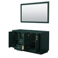 thumbnail image 2 of Wyndham Collection Miranda 60" No Sink Wood Double Bathroom Vanity in Green/Gold, 2 of 5